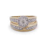 10k Yellow Gold Round 3 Pieces Set with 1.00tw Round Diamonds - Miral Jewelry