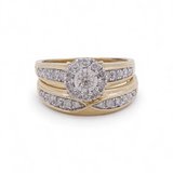 10k Yellow Gold Round 3 Pieces Set with 1.00tw Round Diamonds - Miral Jewelry
