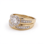 10k Yellow Gold Round 3 Pieces Set with 1.00tw Round Diamonds - Miral Jewelry