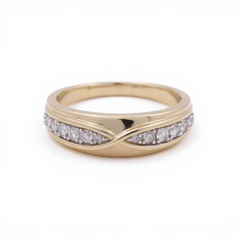 10k Yellow Gold Round 3 Pieces Set with 1.00tw Round Diamonds - Miral Jewelry