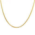10K Yellow Gold Round Box Chain 22" - Miral Jewelry