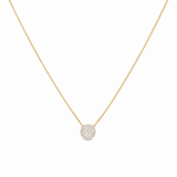 10k Yellow Gold Round Diamond Necklace 18" with 0.33Tw Round Diamonds - Miral Jewelry