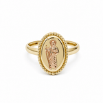 10K Yellow Gold Saint Judas Fashion Women's Ring - Miral Jewelry