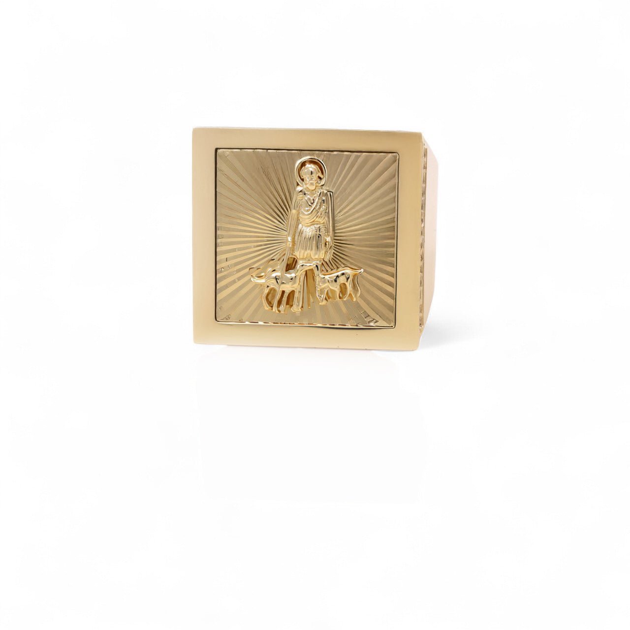 10k Yellow Gold San Lazaro Fashion Men's Ring - Miral Jewelry