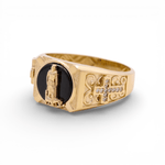 10k Yellow Gold San Lazaro Fashion Men's Ring - Miral Jewelry