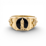 10k Yellow Gold San Lazaro Fashion Men's Ring - Miral Jewelry