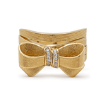 10K Yellow Gold Satin Fashion Women's Ring - Miral Jewelry