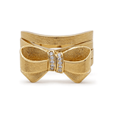 10K Yellow Gold Satin Fashion Women's Ring - Miral Jewelry