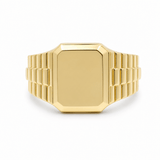 10k Yellow Gold Signet Fashion Ring Men's - Miral Jewelry