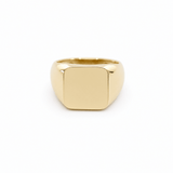 10K Yellow Gold Signet Fashion Women's Ring - Miral Jewelry