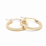 10K Yellow Gold Small Hoop Earrings - Miral Jewelry