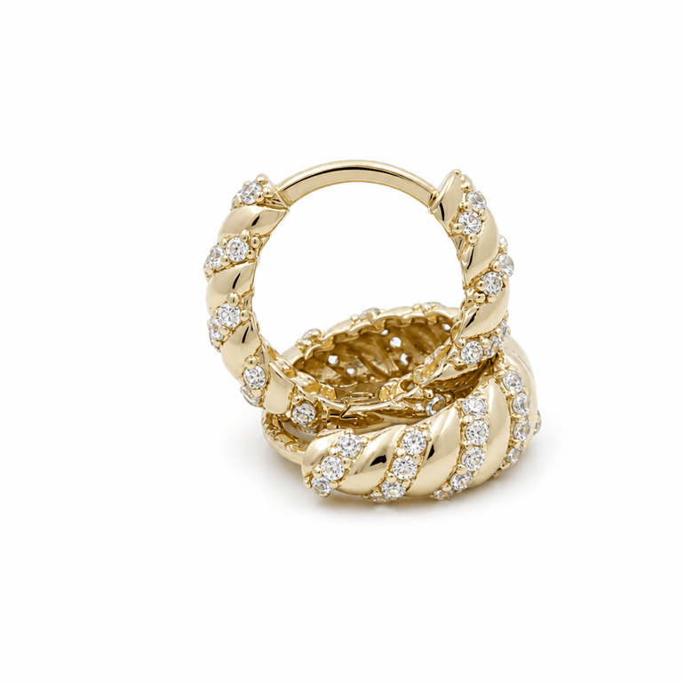 10K Yellow Gold Small Hoop Earrings - Miral Jewelry