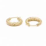 10K Yellow Gold Small Hoop Earrings - Miral Jewelry