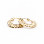 10K Yellow Gold Small Hoop Earrings - Miral Jewelry