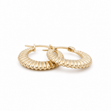 10K Yellow Gold Small Hoop Earrings - Miral Jewelry