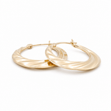 10K Yellow Gold Small Hoop Earrings - Miral Jewelry