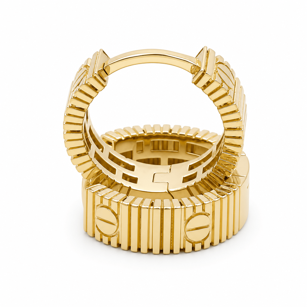 10K Yellow Gold Small Hoop Earrings - Miral Jewelry