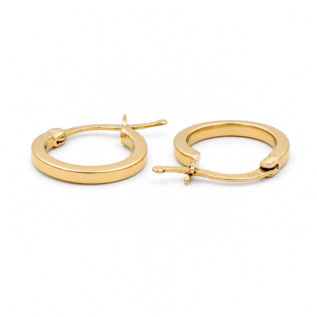 10K Yellow Gold Small Hoop Earrings - Miral Jewelry