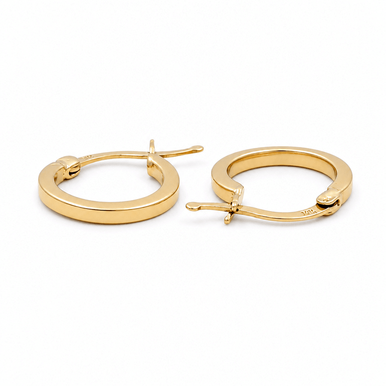 10K Yellow Gold Small Hoop Earrings - Miral Jewelry