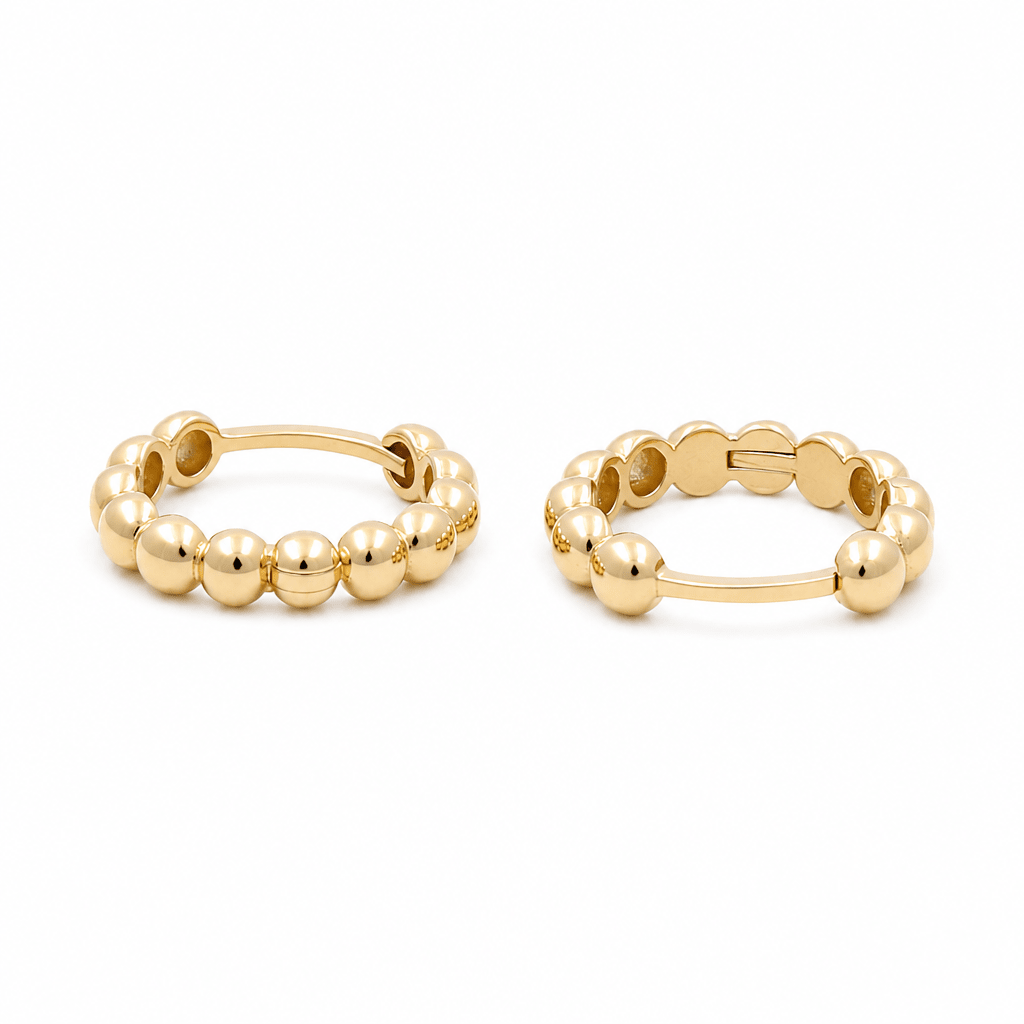 10K Yellow Gold Small Hoop Earrings - Miral Jewelry