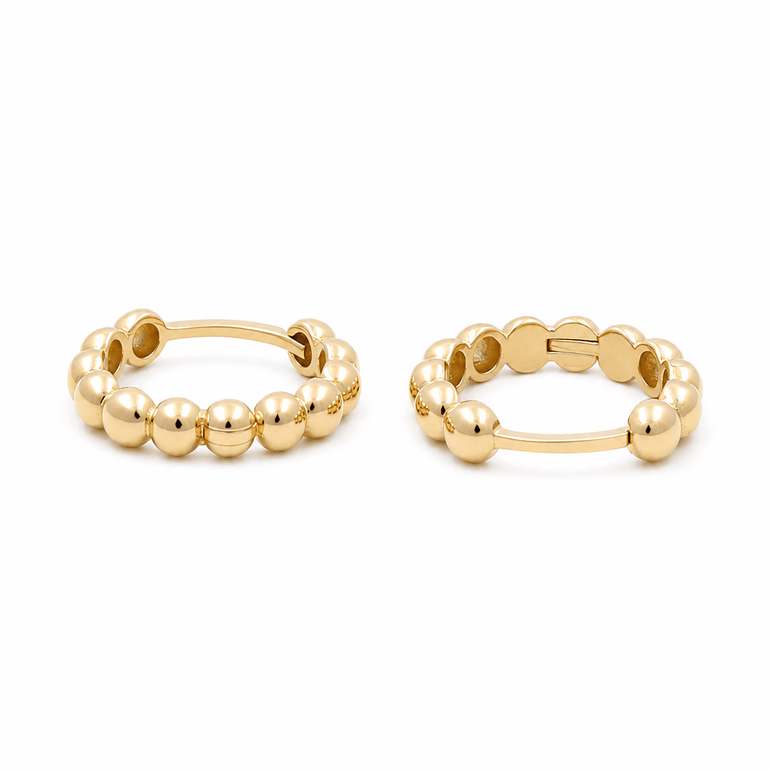 10K Yellow Gold Small Hoop Earrings - Miral Jewelry