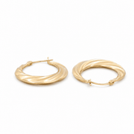 10K Yellow Gold Small Hoop Earrings - Miral Jewelry
