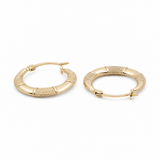 10K Yellow Gold Small Hoop Earrings - Miral Jewelry