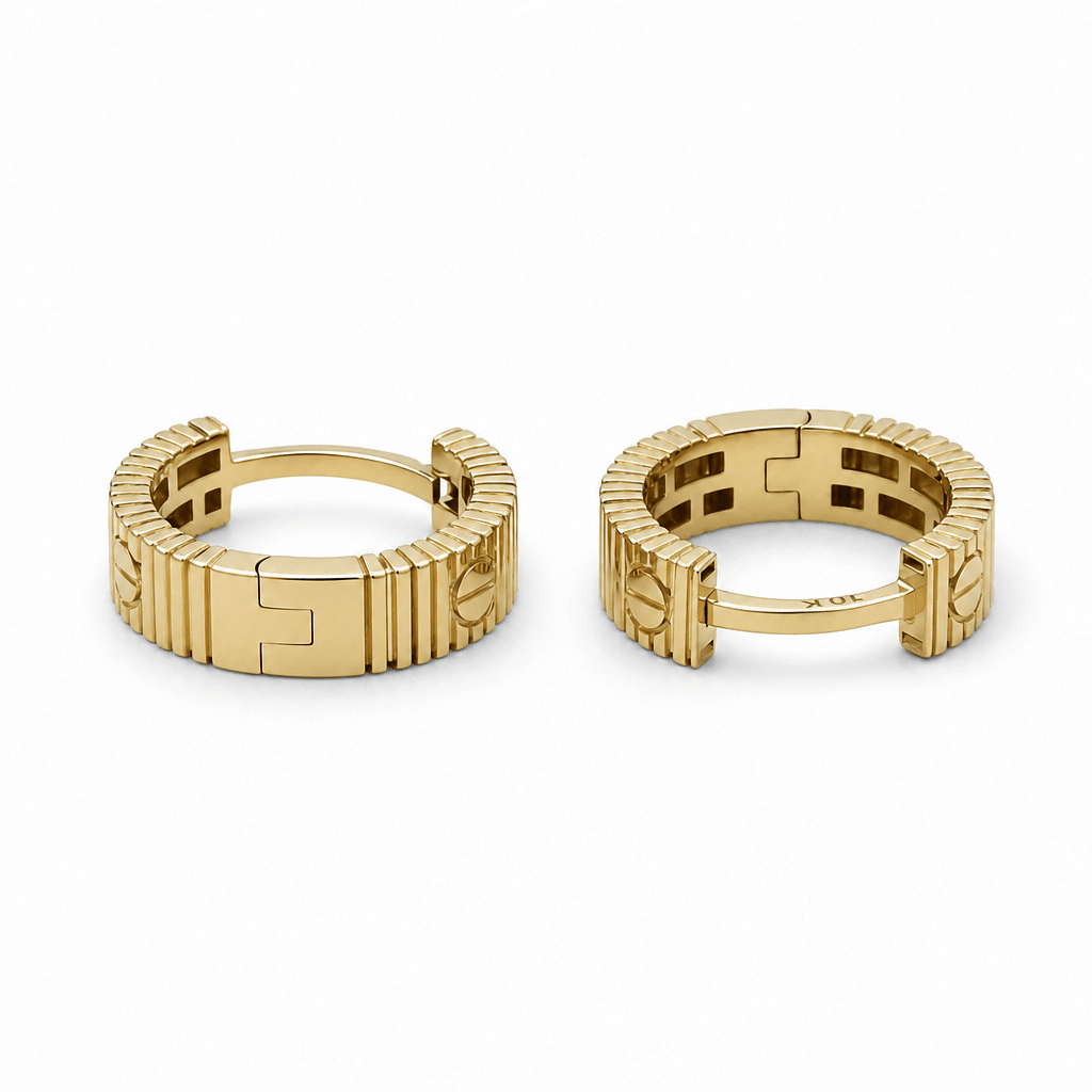 10K Yellow Gold Small Hoop Earrings - Miral Jewelry