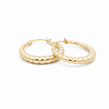 10K Yellow Gold Small Hoop Earrings - Miral Jewelry