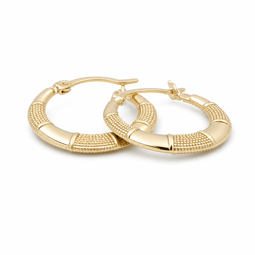 10K Yellow Gold Small Hoop Earrings - Miral Jewelry