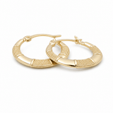 10K Yellow Gold Small Hoop Earrings - Miral Jewelry