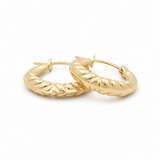 10K Yellow Gold Small Hoop Earrings - Miral Jewelry