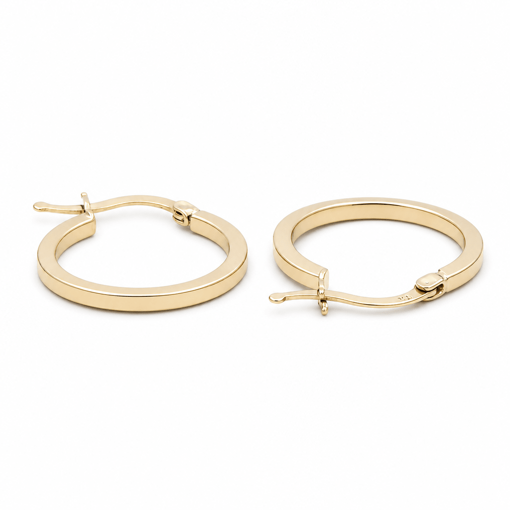 10K Yellow Gold Small Hoop Earrings - Miral Jewelry