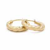 10K Yellow Gold Small Hoop Earrings - Miral Jewelry