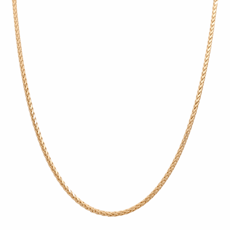 10K Yellow Gold Spiga Chain 24" - Miral Jewelry