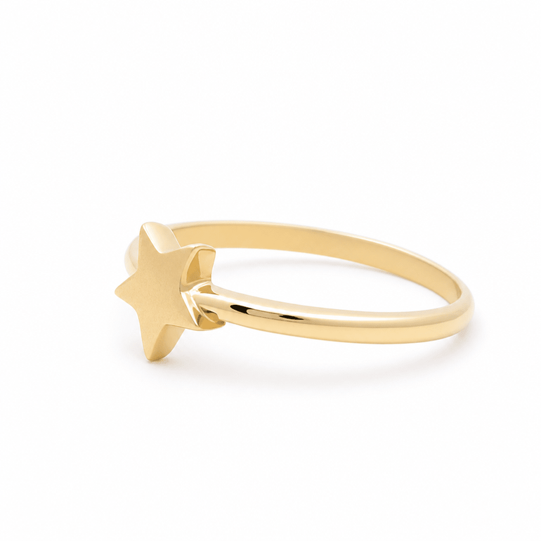 10K Yellow Gold Star Fashion Women's Ring - Miral Jewelry