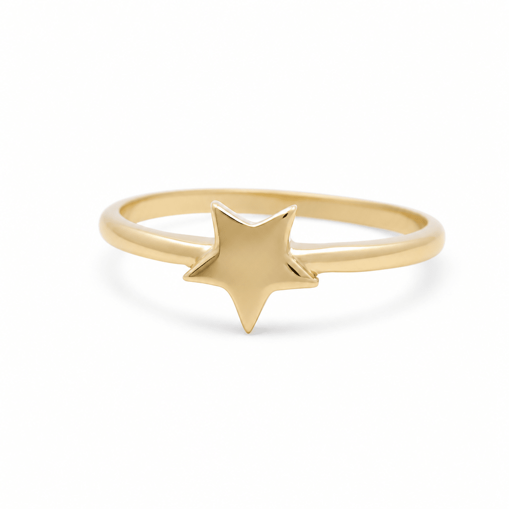10K Yellow Gold Star Fashion Women's Ring - Miral Jewelry