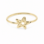 10K Yellow Gold Star Fashion Women's Ring - Miral Jewelry