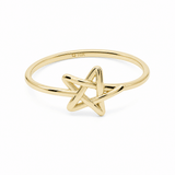 10K Yellow Gold Star Fashion Women's Ring - Miral Jewelry