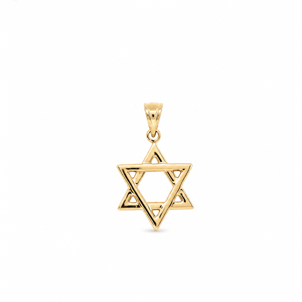 10K Yellow Gold Star Pendant - Miral Jewelry