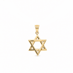 10K Yellow Gold Star Pendant - Miral Jewelry