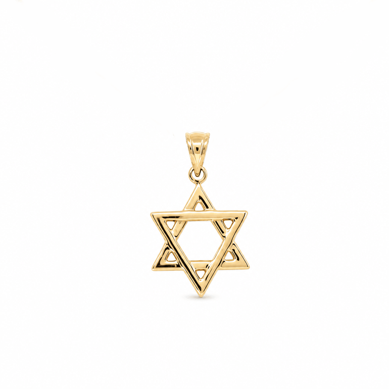 10K Yellow Gold Star Pendant - Miral Jewelry