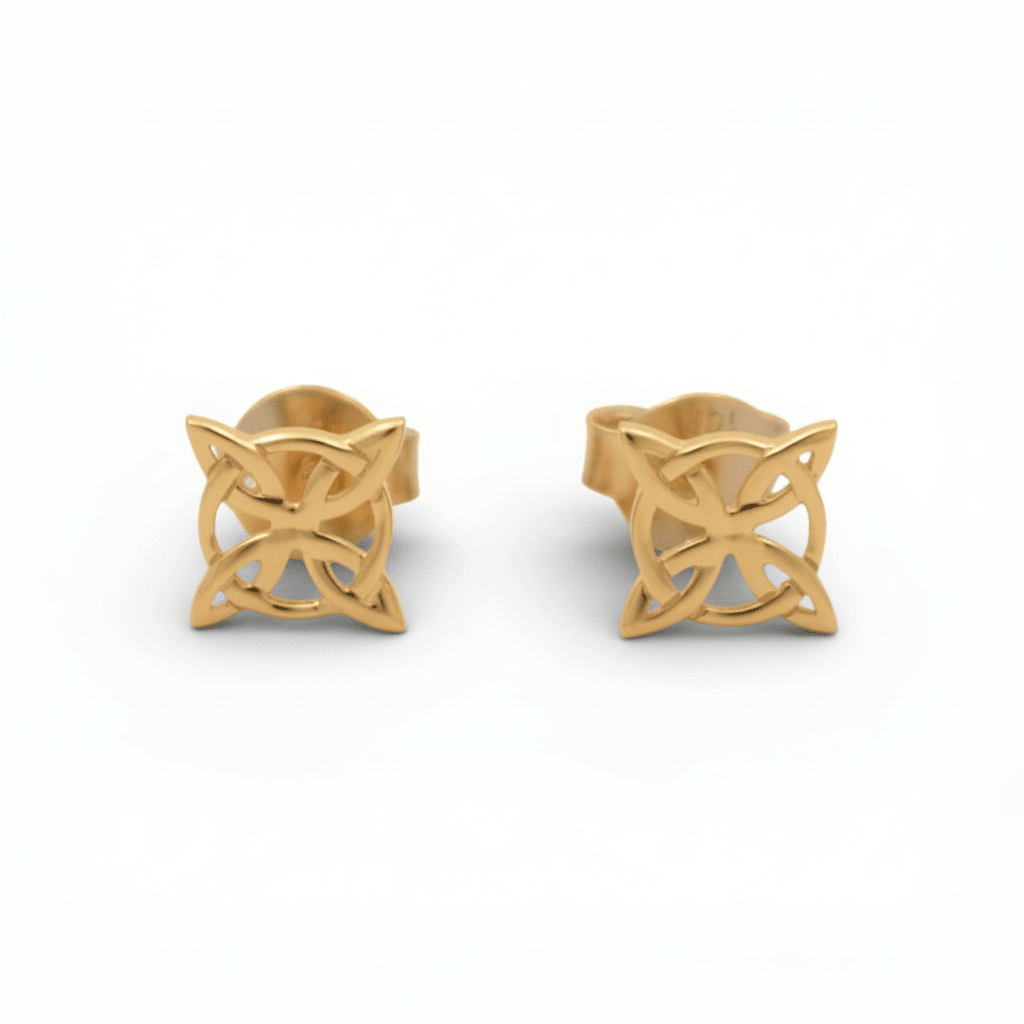 10K Yellow Gold Stud Earrings - Miral Jewelry