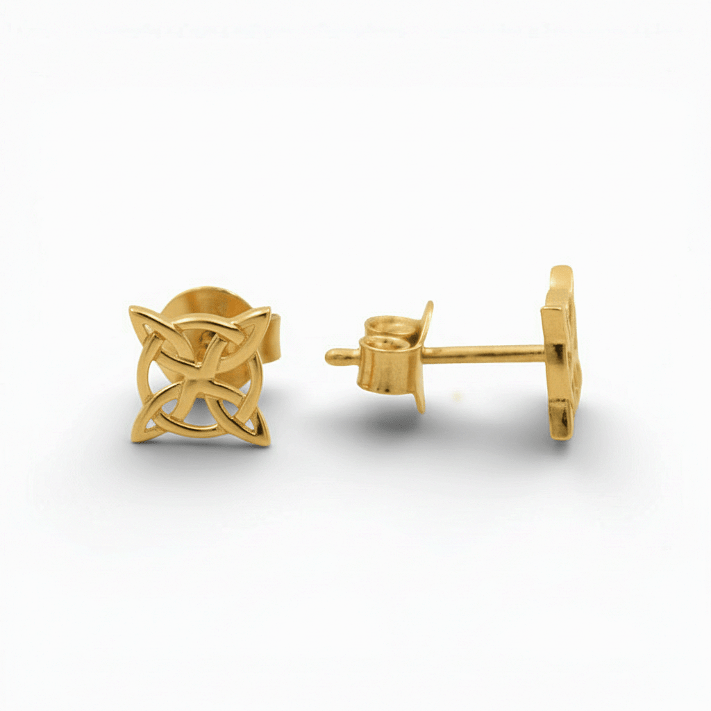 10K Yellow Gold Stud Earrings - Miral Jewelry