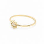10K Yellow Gold Sun With CZ Fashion Women's Ring - Miral Jewelry