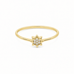 10K Yellow Gold Sun With CZ Fashion Women's Ring - Miral Jewelry