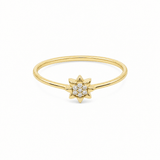 10K Yellow Gold Sun With CZ Fashion Women's Ring - Miral Jewelry