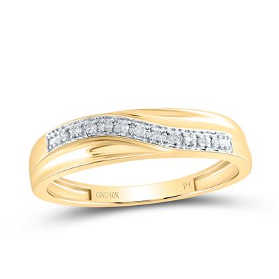 10k Yellow Gold Trio 3 Pieces Set with 0.33Tw Round Diamonds - Miral Jewelry