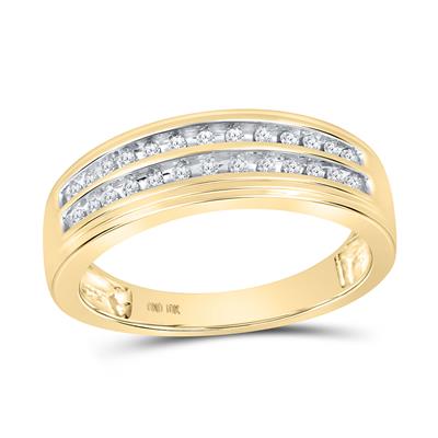 10k Yellow Gold Trio 3 Pieces Set with 0.50tw Round Diamonds - Miral Jewelry