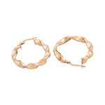 10K Yellow Gold Twisted Hoop Earrings - Miral Jewelry